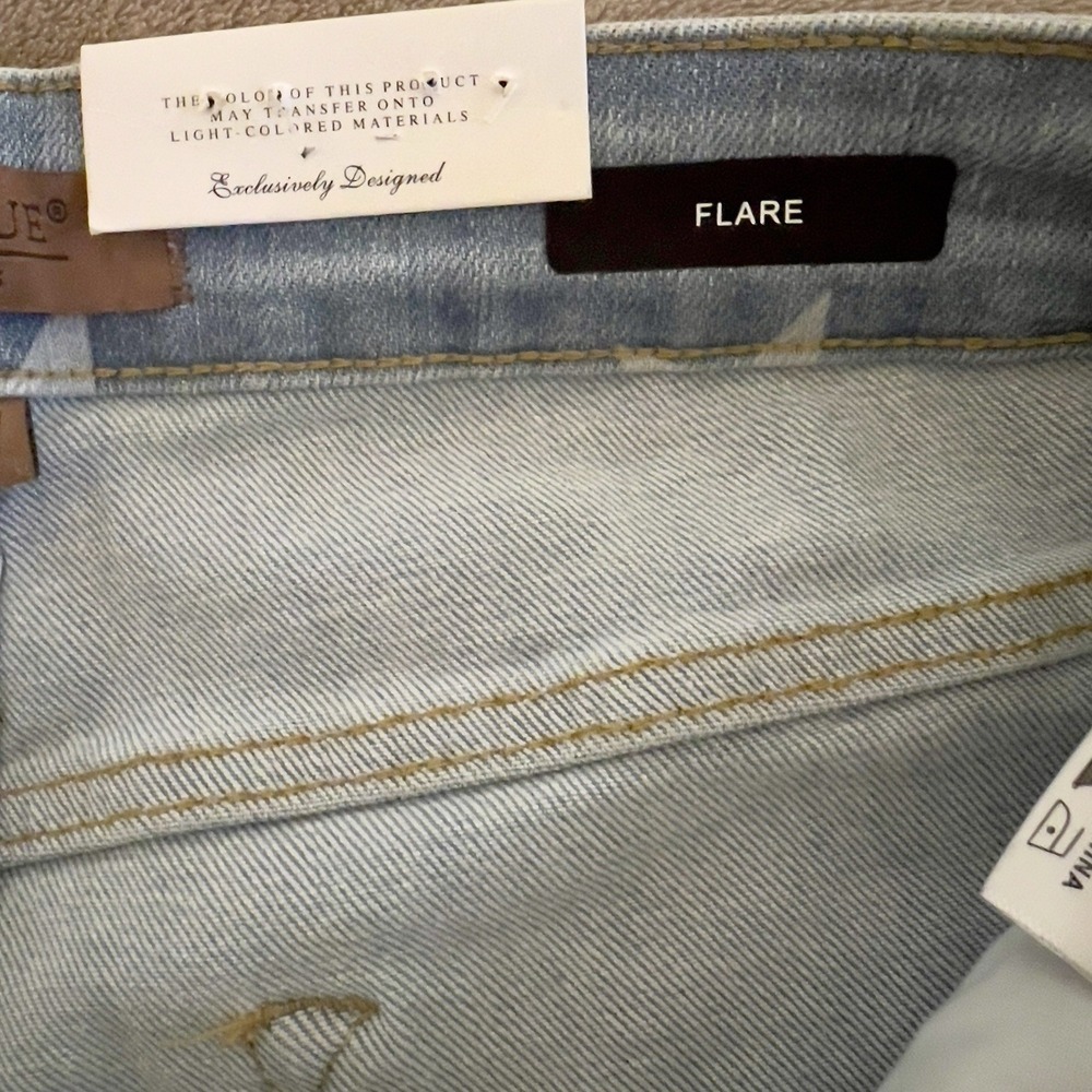 NWT JUDY BLUE High Waist Flare Jeans Stars & Stripes Size 14W Stretch USA. - Picture 11 of 13